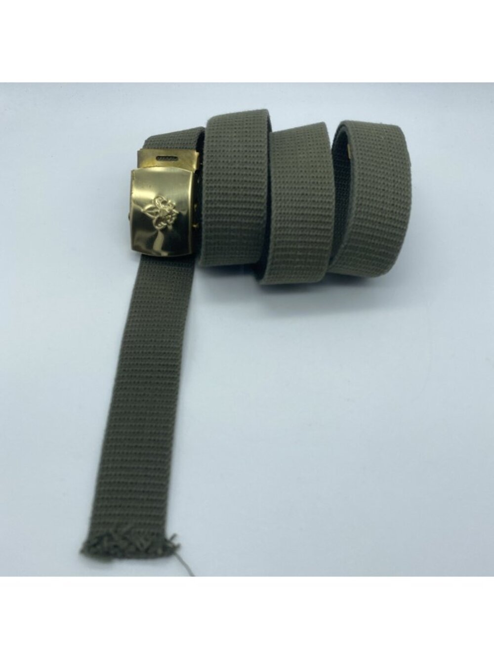 Vintage Boy Scouts of America Green Belt XL 54" Adjustable BSA Scout Buckle